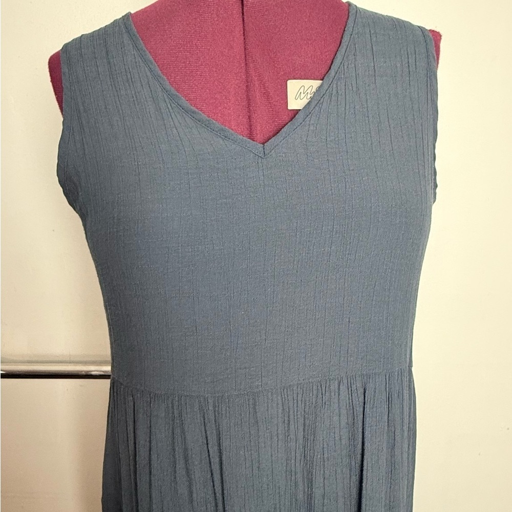 Source Unknown Gray Sleeveless Maxi Sundress - image 3